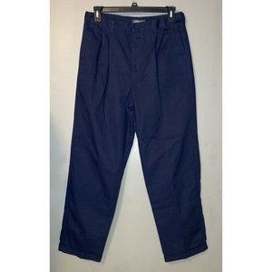 Vintage M. Gordon Corduroy Pants Men's 36x32 Navy Blue Straight Leg Cotton